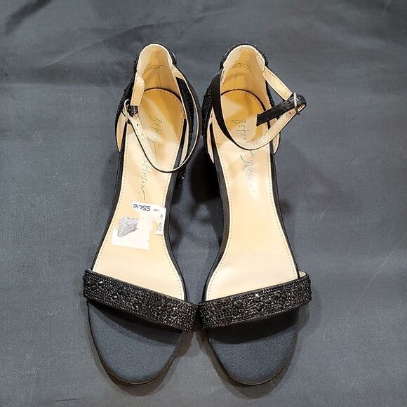 BRAND NEW SB-HANNA BY BETSEY JOHNSON MARI RHINESTONE BLOCK HEEL DRESS SA… - Picture 3 of 16